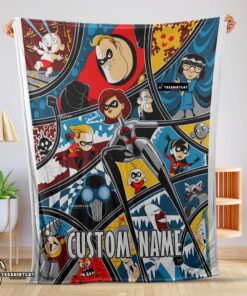 Pretty Disney Cartoon The Incredibles Tapestry Blanket Fleece Customized Blanket