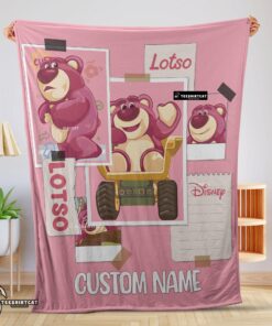 Pretty Disney Cartoon Toy Story Cute Lotso Grid Photos Blanket