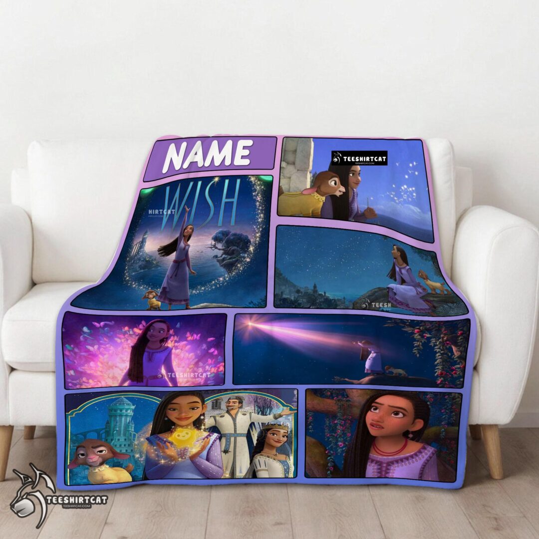 Pretty Disney Cartoon Wish Asha Princess Blanket Fleece Customized Blanket