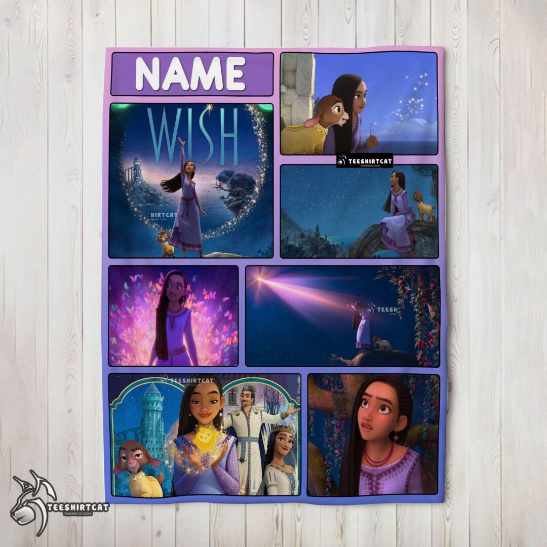 Pretty Disney Cartoon Wish Asha Princess Blanket Fleece Customized Blanket