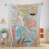 Pretty Disney Cinderella Elegant Princess Bloom Blanket Fleece Customized Blanket
