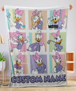 Pretty Disney Daisy Duck And Friends Daisy Duck Moods Blanket Customize Blanket