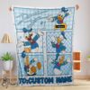 Pretty Disney Donald Duck With Signature And Friends Donald Duck Moods Blanket Customize Blanket