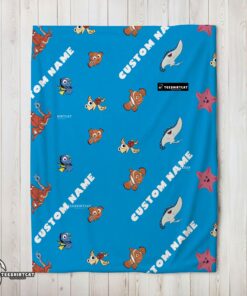 Pretty Disney Finding Nemo & Dory Characters Blanket Fleece Customized Blanket