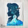 Pretty Disney Frozen Elsa Double Exposure Blanket Fleece Customized Blanket