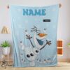 Pretty Disney Frozen Olaf Dancing Blanket Fleece Customized Blanket