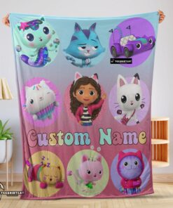 Pretty Disney Gabby’s Dollhouse Blanket Fleece Customized Blanket