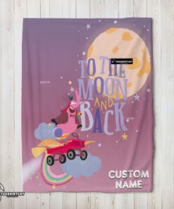 Pretty Disney Inside Out Bing Bong To The Moon And Back Blanket Fleece Customized Blanket