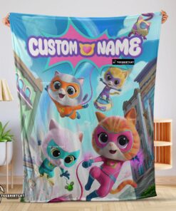 Pretty Disney Junior SuperKitties Chibi Cute Fleece Blanket Customize Blanket