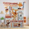 Pretty Disney Kiff Chatterley & Barry Buns Blanket Fleece Customized Blanket