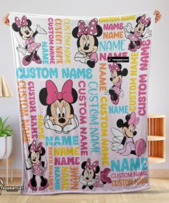 Pretty Disney Minnie Mouse Blanket Fleece Customized Blanket