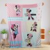 Pretty Disney Minnie Mouse Patchwork Pattern Blanket Fleece Customized Blanket