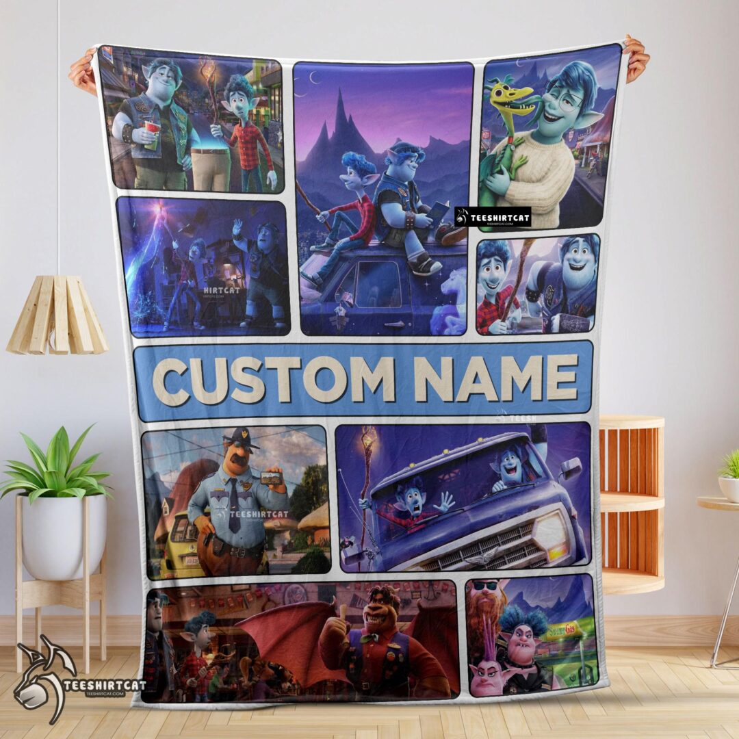 Pretty Disney Pixar Onward Magical Journey Collage Blanket Fleece Customized Blanket-mk-01