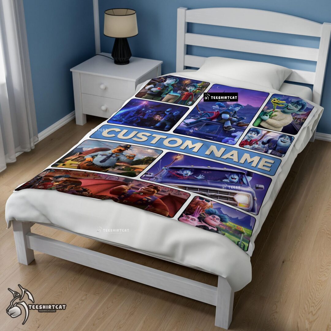 Pretty Disney Pixar Onward Magical Journey Collage Blanket Fleece Customized Blanket-mk-02
