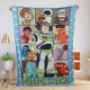 Pretty Disney Pixar Toy Story Buzz Lightyear With Friends Blanket Fleece Customized Blanket