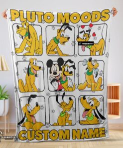 Pretty Disney Pluto Dog And Friends Pluto Dog Moods Blanket Customize Blanket