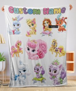 Pretty Disney Princess Palace Pets Blanket Fleece Customized Blanket