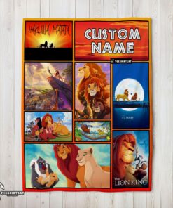 Pretty Disney Simba Mufasa Timon Pumbaa The Lion King Collage Blanket Fleece Customized Blanket