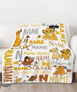 Pretty Disney Simba Timon Pumbaa The Lion King Blanket Fleece Customized Blanket - Image 3