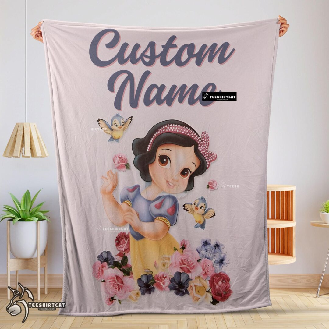 Pretty Disney Snow White Princess Blanket Fleece Customized Blanket