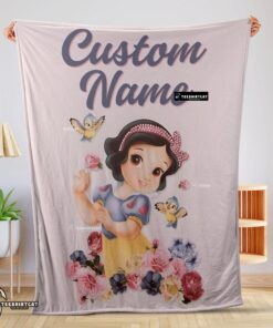 Pretty Disney Snow White Princess Blanket Fleece Customized Blanket