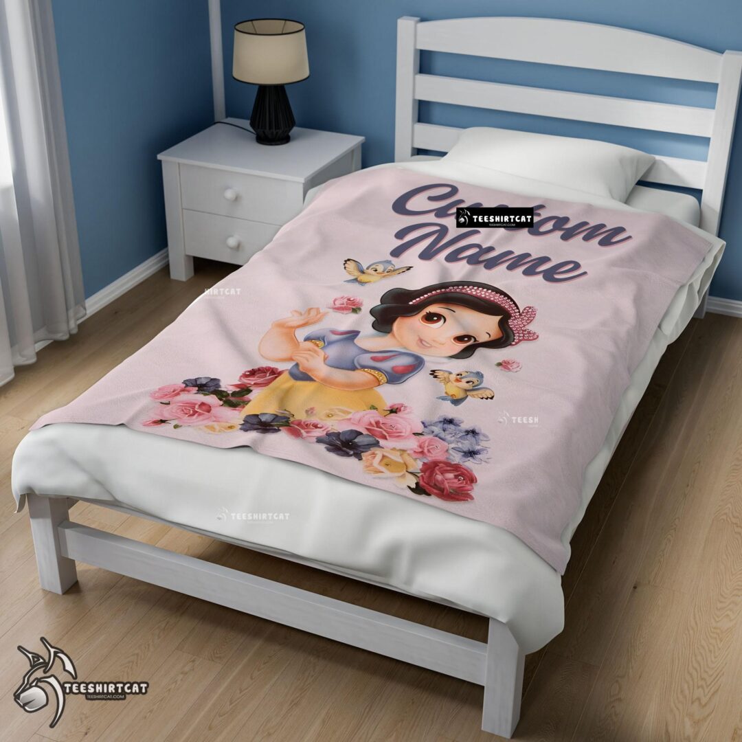 Pretty Disney Snow White Princess Blanket Fleece Customized Blanket