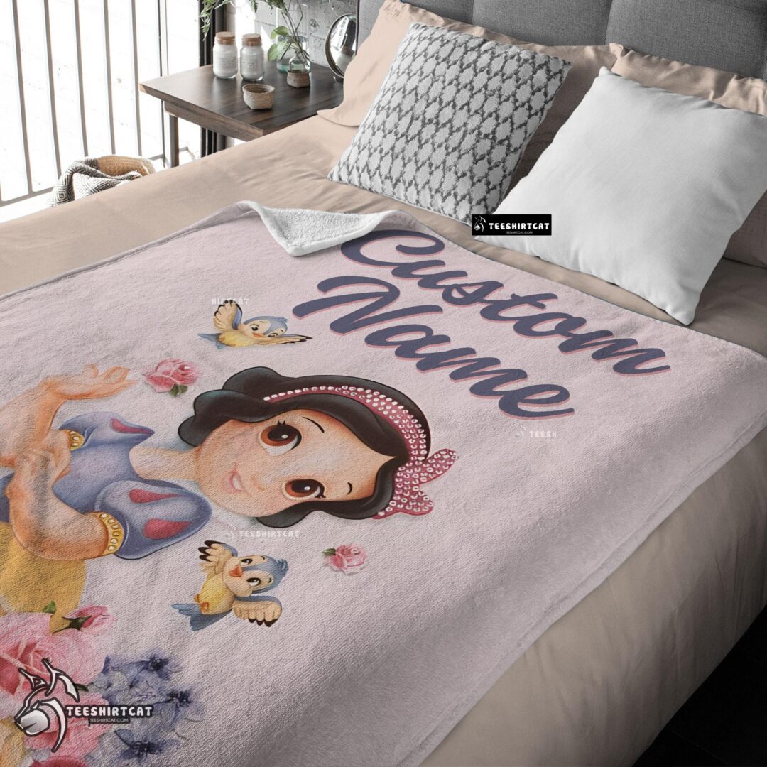 Pretty Disney Snow White Princess Blanket Fleece Customized Blanket