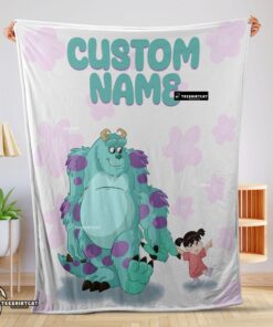 Pretty Disney Sulley & Boo Monsters Inc Blanket Fleece Customized Blanket