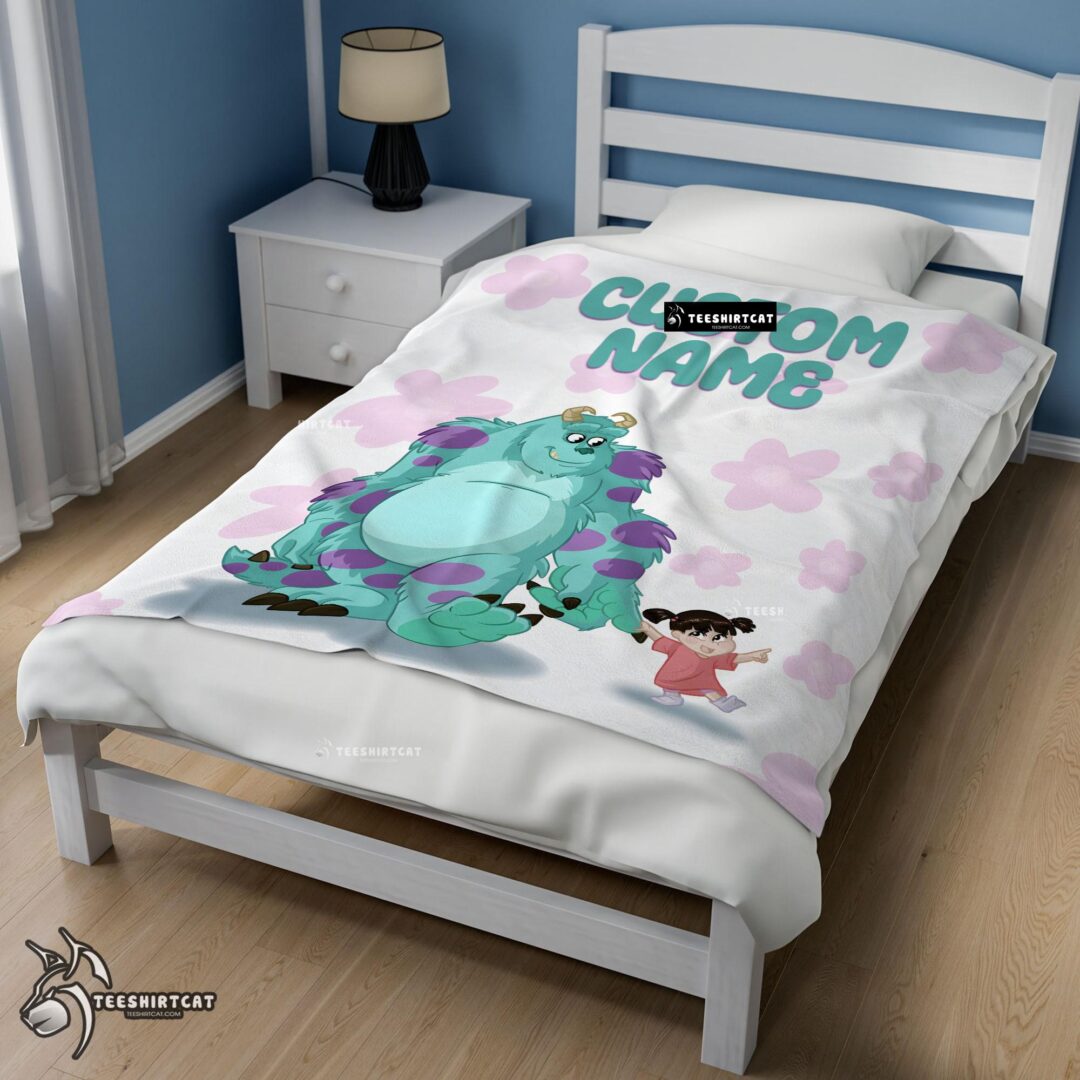 pretty-disney-sulley-boo-monsters-inc-blanket-fleece-customized-blanket-mk-02 Pretty Disney Sulley & Boo Monsters Inc Blanket Fleece Customized Blanket - Image 3