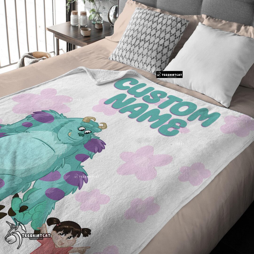 pretty-disney-sulley-boo-monsters-inc-blanket-fleece-customized-blanket-mk-03 Pretty Disney Sulley & Boo Monsters Inc Blanket Fleece Customized Blanket - Image 4
