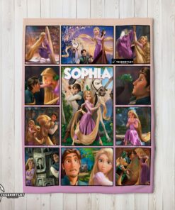 Pretty Disney Tangled Collage Blanket Fleece Customized Blanket
