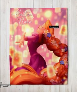 Pretty Disney Tangled Rapunzel Lanterns Of Light Blanket Fleece Customized Blanket