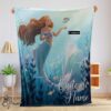 Pretty Disney The Little Mermaid Ariel Princess Fleece Family Princess Customized Blanket