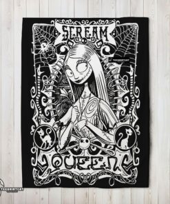 Pretty Disney The Nightmare Before Christmas Sally Scream Queen Blanket Fleece Customized Blanket