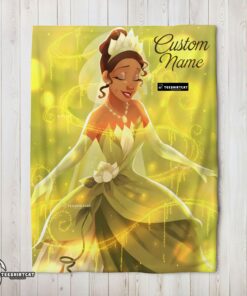 Pretty Disney Tiana Princess The Princess And The Frog Blanket Fleece Customized Blanket