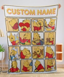 Pretty Disney Winnie The Pooh Cute Pooh Customize Blanket
