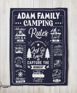 Pretty Family Camping Rulers Capture The Moment Blanket Fleece Customized Blanket