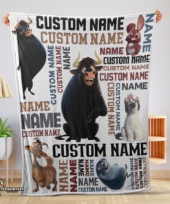 Pretty Ferdinand The Bull And Friends Blanket Fleece Customized Blanket