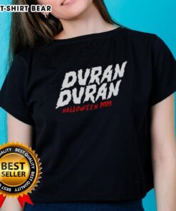 Pretty Halloween 2025 Duran Duran ladies tee featuring spooky graphics and vibrant colors for festive fashion.