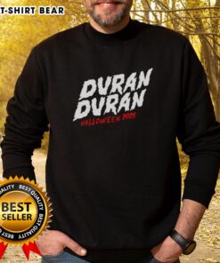 Pretty Halloween 2025 Duran Duran sweatshirt featuring vibrant colors and iconic band logo, perfect for festive fans.