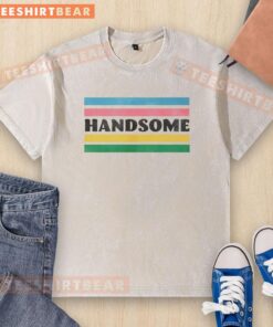 Pretty Handsome logo on a washed t-shirt, featuring a stylish and relaxed design ideal for casual wear.