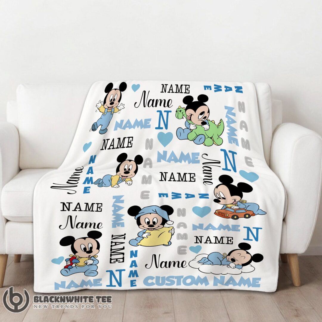Pretty Happy Disney Baby Mickey's Dreamland Blanket Fleece Customized Blanket