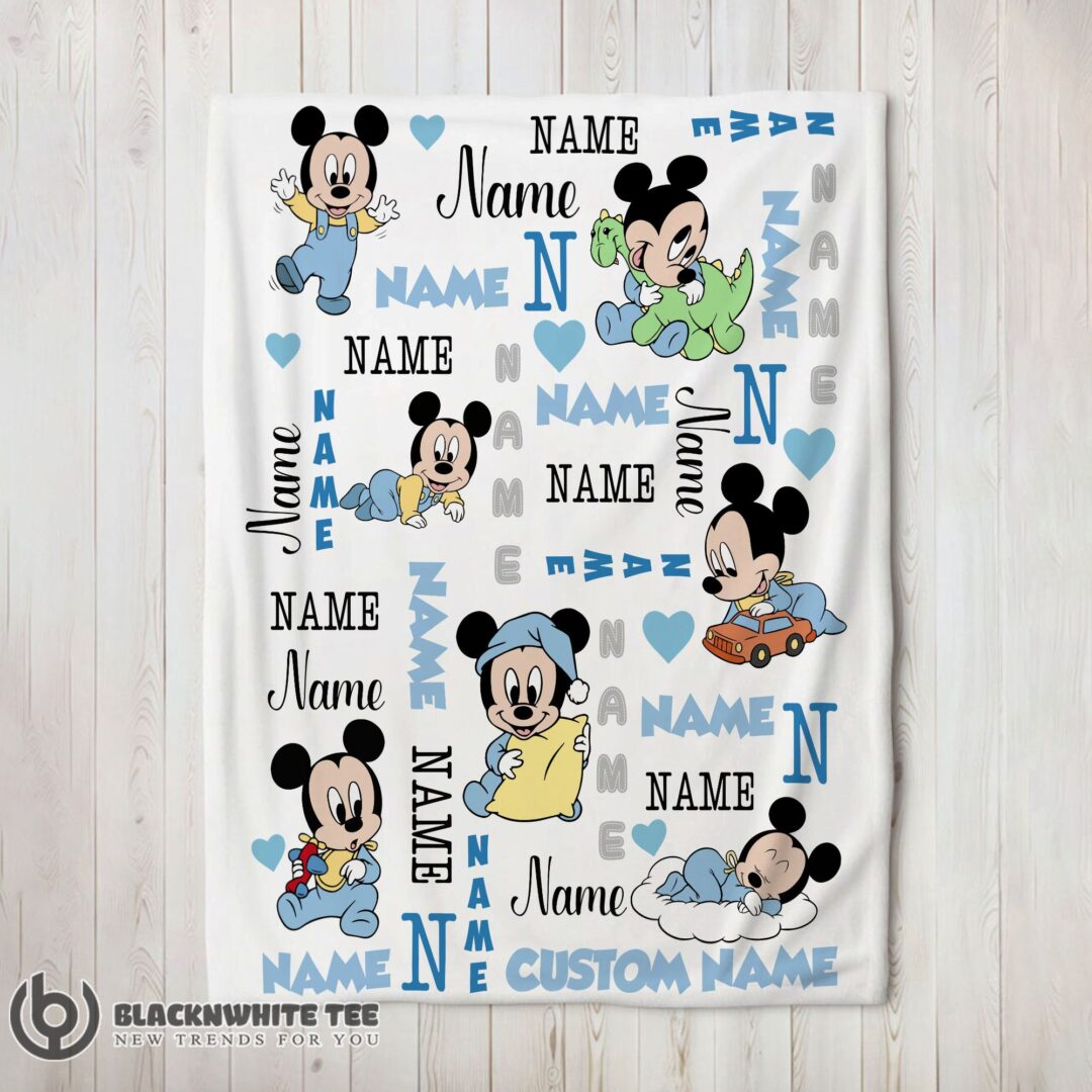 Pretty Happy Disney Baby Mickey's Dreamland Blanket Fleece Customized Blanket