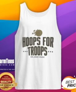 Pretty Hoops For Troops Orlando Magic basketball tank top featuring vibrant team colors and stylish design.