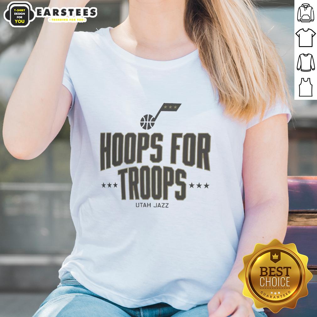 pretty-hoops-for-troops-utah-jazz-basketball-ladies-tee Pretty Hoops for Troops Utah Jazz Basketball ladies tee in vibrant colors, perfect for fans supporting the team.