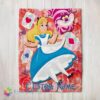 Pretty Hot Cute Disney Cheshire Cat Alice In Wonderland Blanket Fleece Customized Blanket
