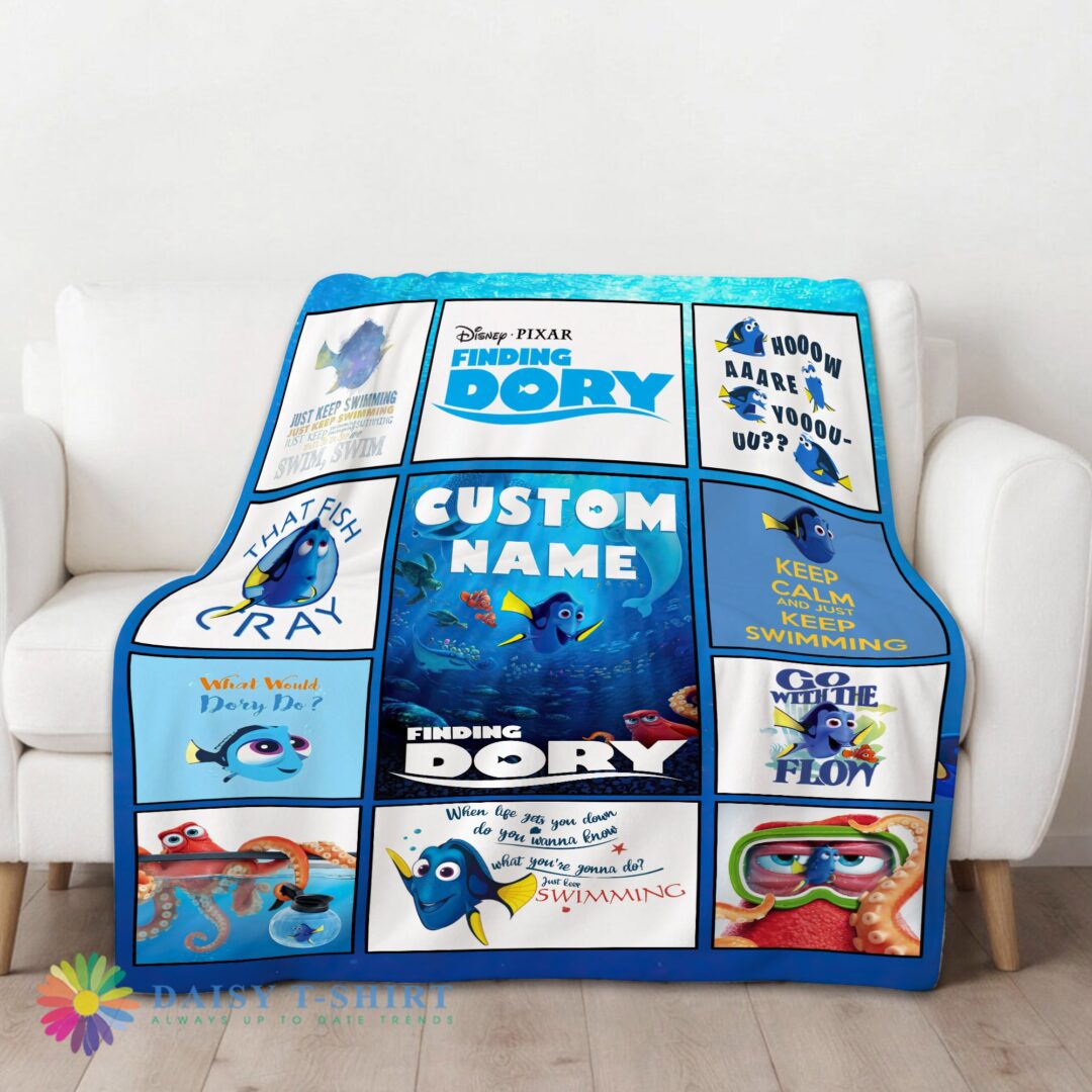 Pretty Hot Cute Disney Finding Dory What Would Dory Do Collage Blanket Fleece Customized Blanket-mk-01 (1)