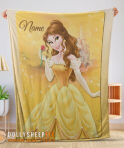 Pretty Hot Disney Belle Princess Blanket Fleece Customized Blanket
