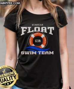 Pretty IZM Float Swim Team Music Ladies Tee featuring a stylish design perfect for swim enthusiasts and music lovers.