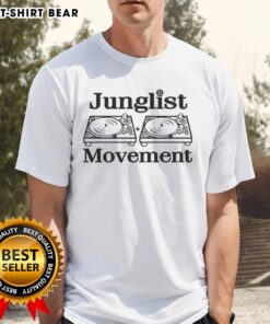 Pretty Junglist Movement Turntable Retro Shirt T-Shirt featuring vibrant graphics and a classic design for music lovers.